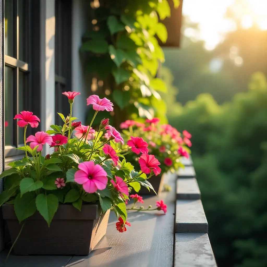 Winter garden with evergreen plants and structural elements