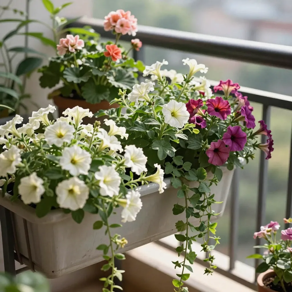 Large flower bed with mixed perennials and annuals