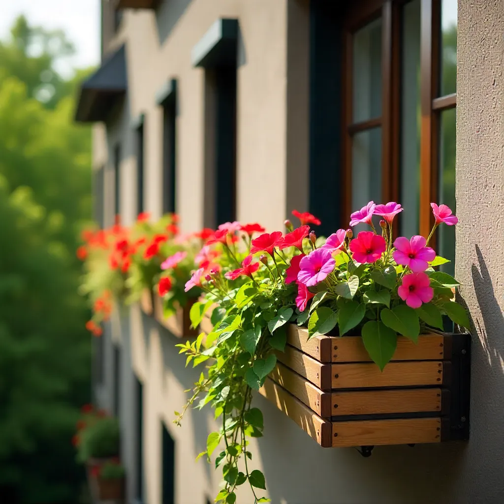 Vertical garden wall featuring mixed perennial plants