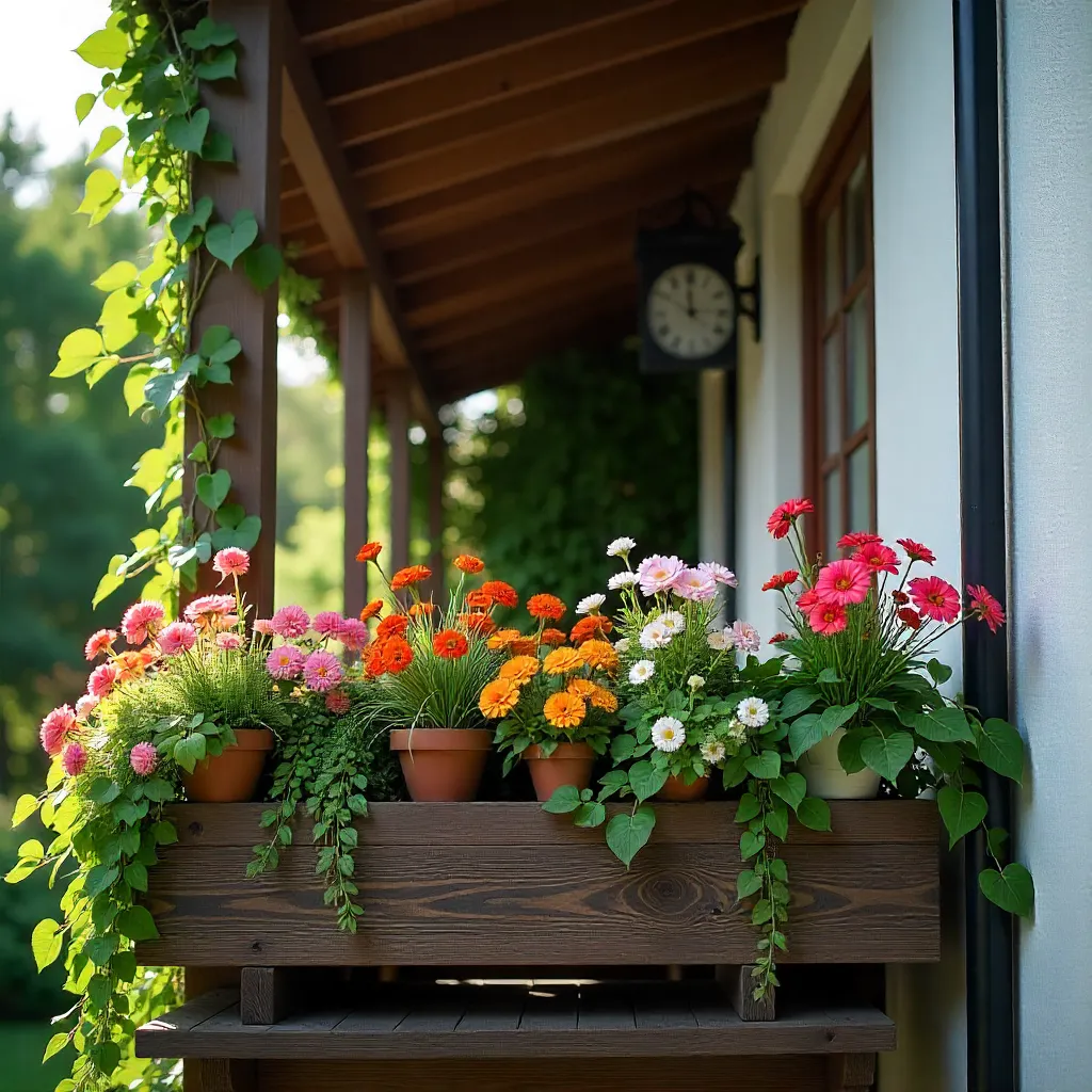 Gardening tools and plants arranged for DIY garden projects